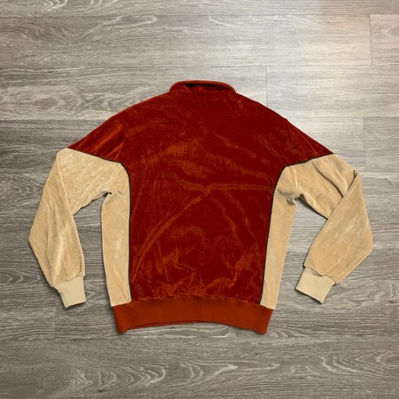 Vintage Sears Sportswear Velour Two Tone Elastic Waist Polo Shirt Sz. L - Picture 2 of 10